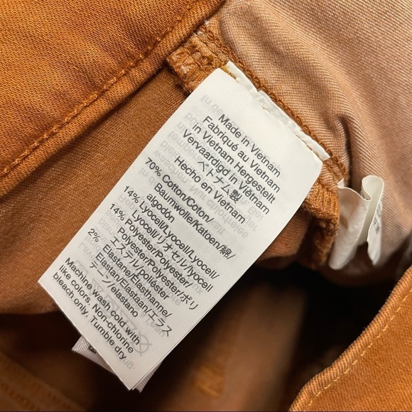 Madewell 9" Mid-Rise Skinny Jeans Button-Front Edition Rust Orange Size 28 - Picture 10 of 13